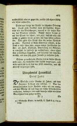 Vierzehentes Hauptstück. Brief Judä.