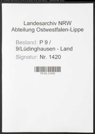 Sterberegister Standesamt Lüdinghausen-Land
