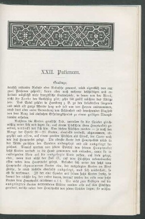 XXII. Patiencen.