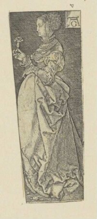 Dolchscheide, Frau mit Nelke