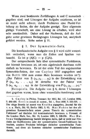 § 7. Der Symmetrie-Satz .