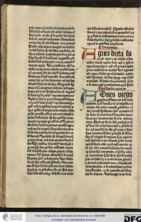 De sancta Agnete.