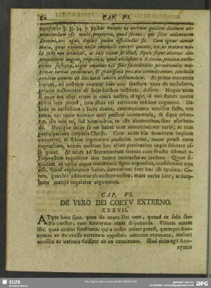 Cap. VI. De Vero Dei Coetu Externo