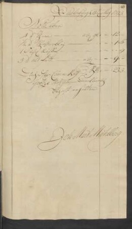Quedlinburg [den] 15ten May 1793. Nota über ...