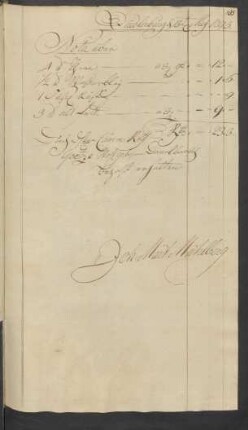 Quedlinburg [den] 15ten May 1793. Nota über ...