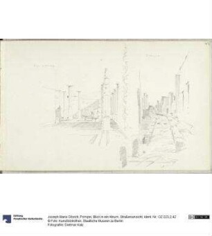 Pompei, Blick in ein Atrium, Straßenansicht