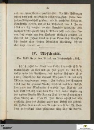 IV. Abschnitt