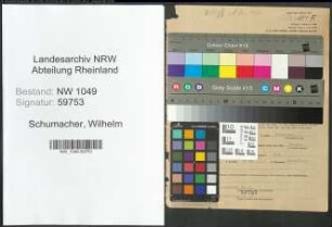 Entnazifizierung Wilhelm Schumacher , geb. 15.11.1894 (Steuerhelfer)