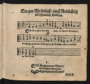 Ein gar Alt froelich/ auch Andaechtig || Weyhenaecht Liedlein. ||