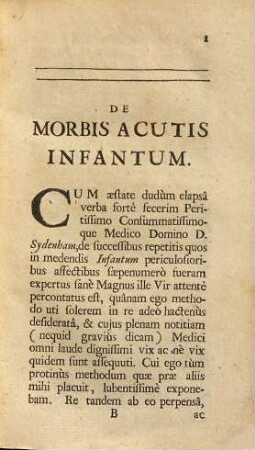 De morbis acutis infantum