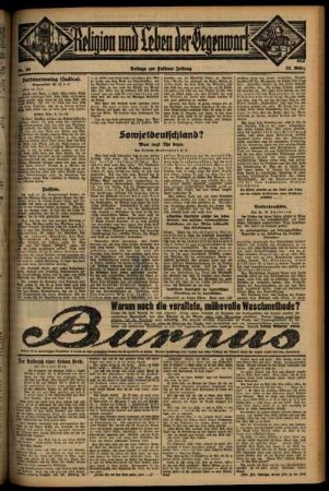 Dritte Ausgabe vom Sonntag, den 22. März 1931.