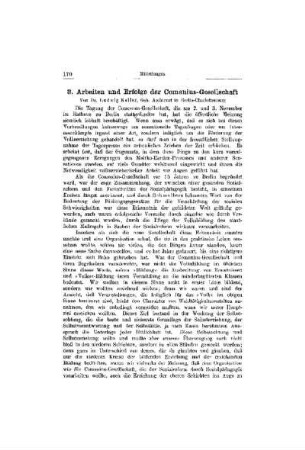 Arbeiten und Erfolge der Comenius-Gesellschaft