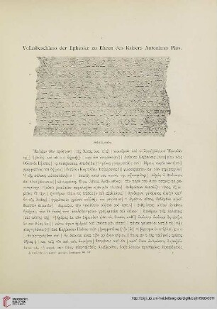 3: Volksbeschluss der Ephesier zu Ehren des Kaisers Antonius Pius