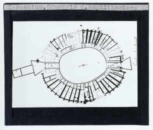 Petronell-Carnuntum, Ausgrabungsstätte Zivilstadt Carnuntum : Amphitheater, Grundriss
