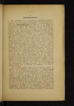 6. Eisenbahnwesen.