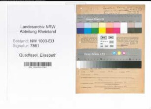 Entnazifizierung Elisabeth Quadfasel, geb. 15.07.1898 ()