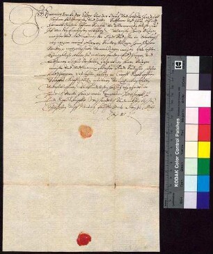 Heinrich Berka von Duba und Leipa auf Neufalkenburg bestätigt Bürgermeister und Rat von Bautzen für die Erben des Zdislav Berka von Duba den Empfang der königlichen Rente i.H.v. 22 1/2 schock auf St. Galli und St. Georgi.