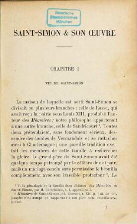 Saint-Simon et son oeuvre