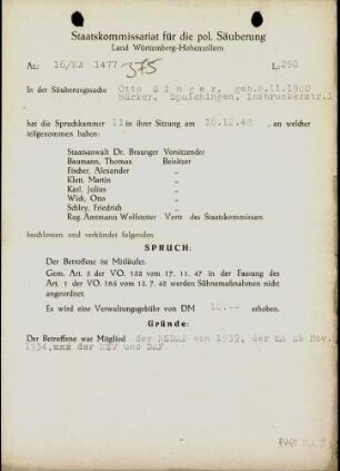 Singer, Otto