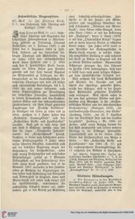 26: Schwäbische Biographien, [8] : Dr. Jos. Florian Rieß, S. J., von Tiefenbach, kath. Theologe und Publizist (1823-82)