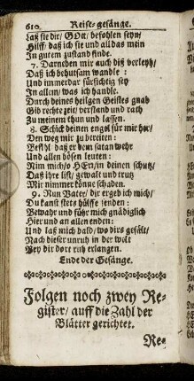 Folgen nach zwey Register/ auff die Zahl der Blätter gerichtet.