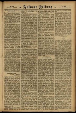Zweite Ausgabe vom Samstag, den 05. August 1916.