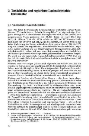 3. Tatsächliche und registrierte Ladendiebstahlskriminalität
