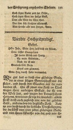 Vierdte Hochzeitpredigt