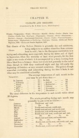 Chapter II. Climate and diseases