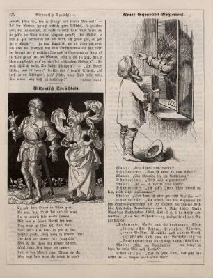 "Altdeutsch Sprüchlein" "Neues Eisenbahn-Reglement"