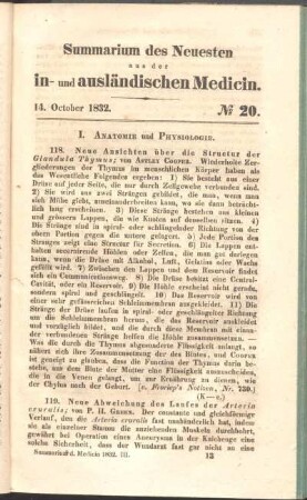 14. October 1832. No 20.
