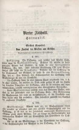 Vierter Abschnitt. Hydraulik.
