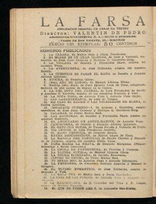 La Farsa : Números publicados