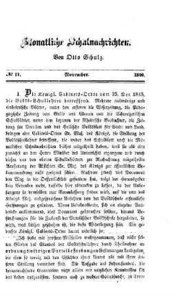 Die Königl. Cabinets-Ordre vom 25. Dec. 1845, die Volks-Schullehrer betreffend