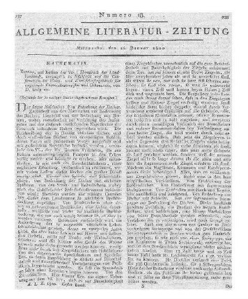 Gilly, D.: Handbuch der Land-Bau-Kunst. etc. (Beschluß der im vorigen Stück abgebrochenen Recension)