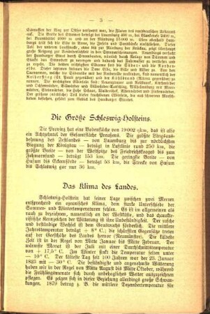 Das Klima des Landes.