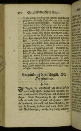 Entzündung derer Augen, oder Ophthalmie.
