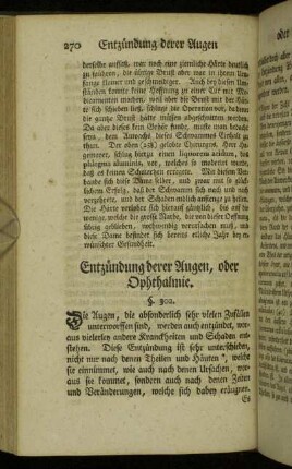 Entzündung derer Augen, oder Ophthalmie.
