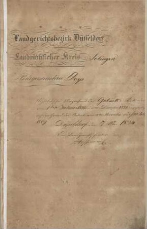 Dezennaltabellen 1823 - 1832 Geburten, Heiraten und Sterbefälle Dorp