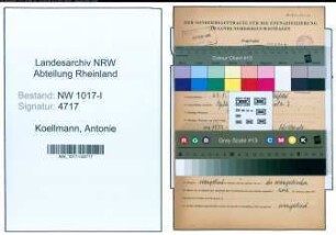 Entnazifizierung Antonie Koellmann , geb. 29.01.1874 ()