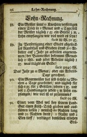 Lohn-Rechnung.