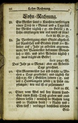 Lohn-Rechnung.
