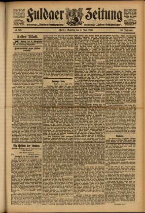Erste Ausgabe vom Samstag, den 02. Juni 1906.
