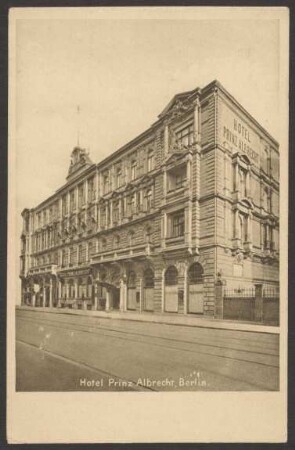 Ansichtskarte "Hotel Prinz Albrecht", Prinz-Albrecht-Straße [2/2]