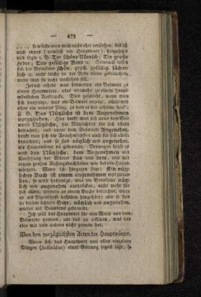 Von den vorzüglichen Arten der Hauptwörter.