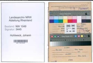 Entnazifizierung Johann Hohlweck , geb. 20.10.1894 (Geschaeftsfuehrer)
