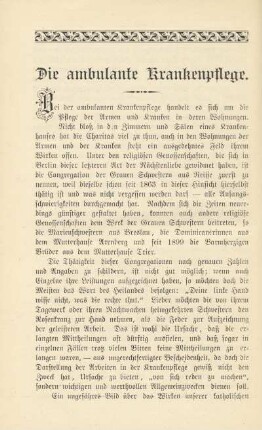 Die ambulante Krankenpflege