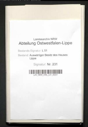 Regelungen von Ansprüchen zwischen den Familien Brederode und Solms