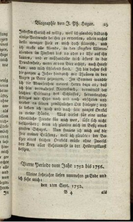 Vierte Periode vom Jahr 1752 bis 1756.