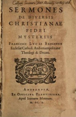Sermones De Diversis Christianae Fidei Mysteriis